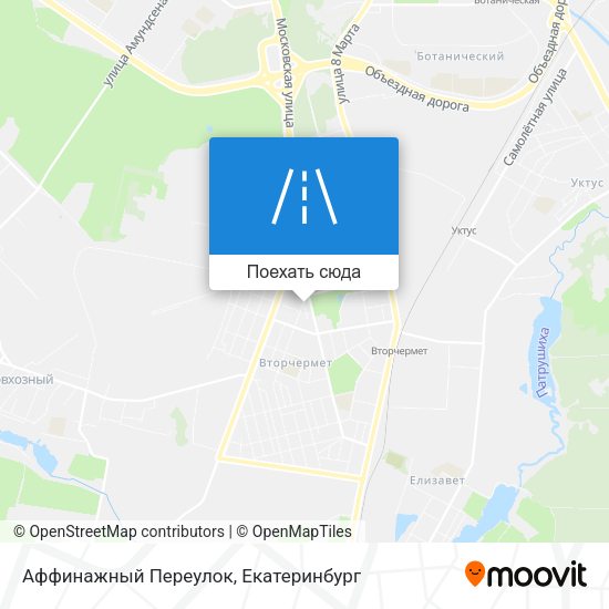 Карта Аффинажный Переулок