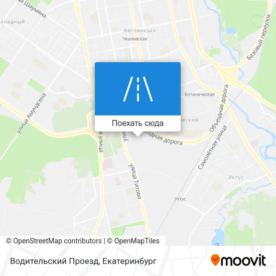 Карта Водительский Проезд