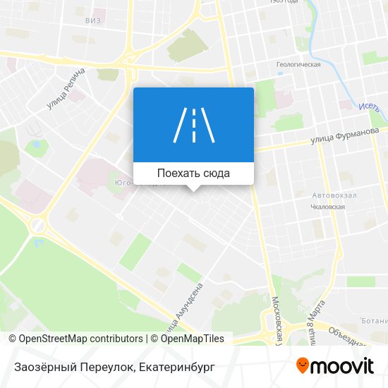 Карта Заозёрный Переулок