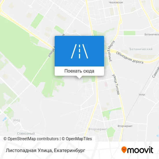 Карта Листопадная Улица