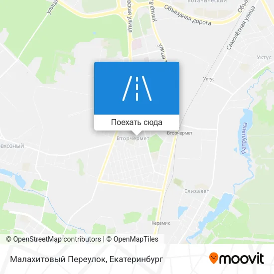 Карта Малахитовый Переулок