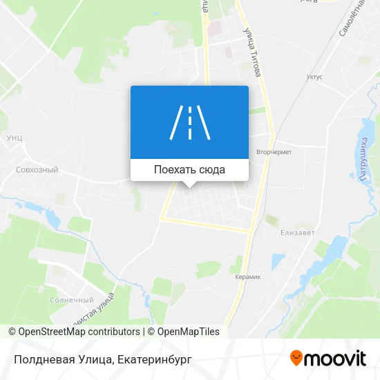 Карта Полдневая Улица