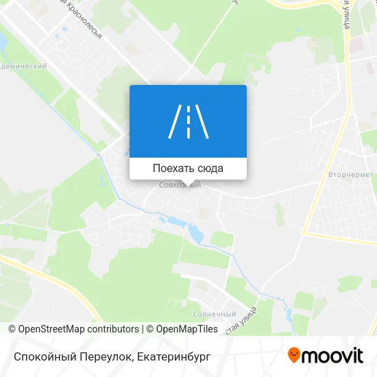 Карта Спокойный Переулок