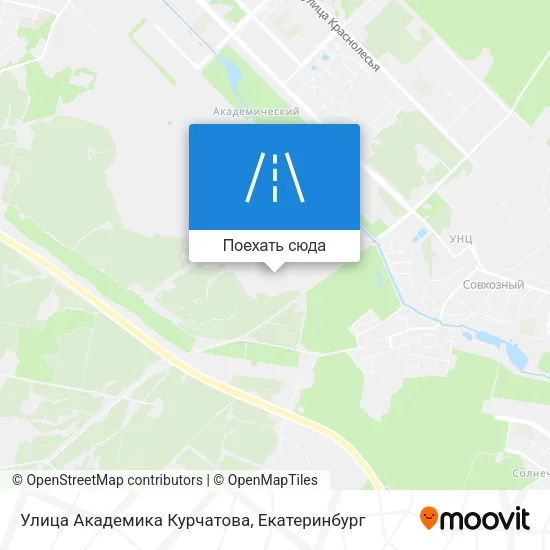 Карта Улица Академика Курчатова