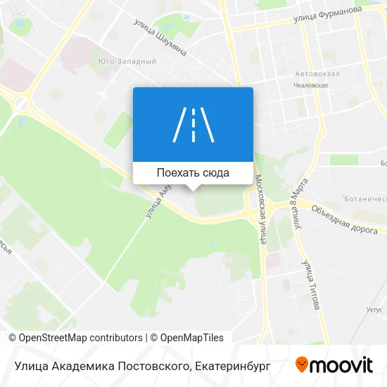 Карта Улица Академика Постовского