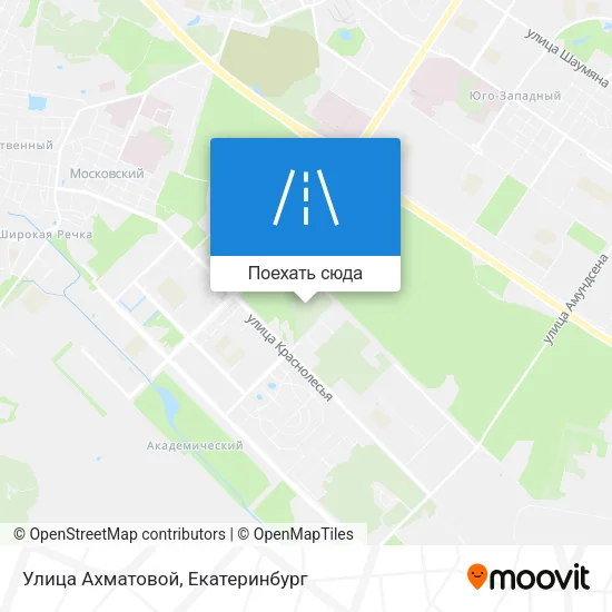 Карта Улица Ахматовой