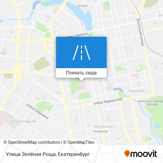 Карта Улица Зелёная Роща
