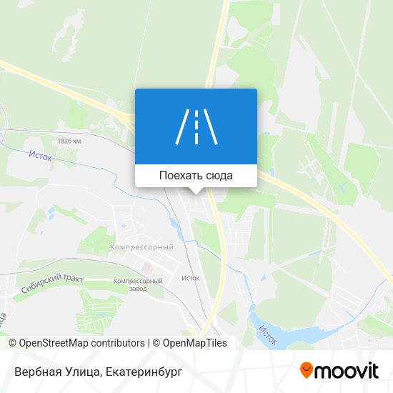Карта Вербная Улица
