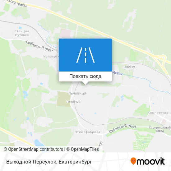 Карта Выходной Переулок