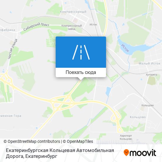 Карта Екатеринбургская Кольцевая Автомобильная Дорога