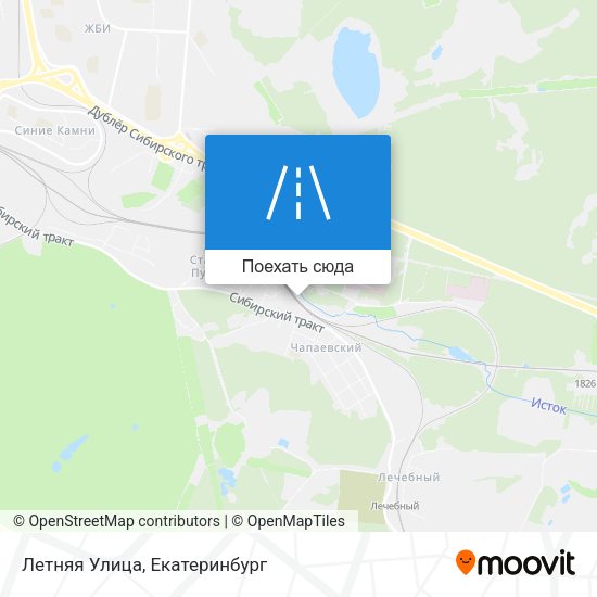 Карта Летняя Улица