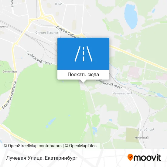Карта Лучевая Улица