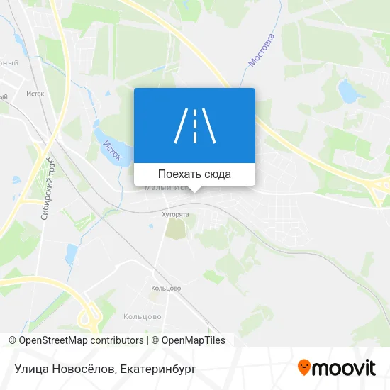 Карта Улица Новосёлов