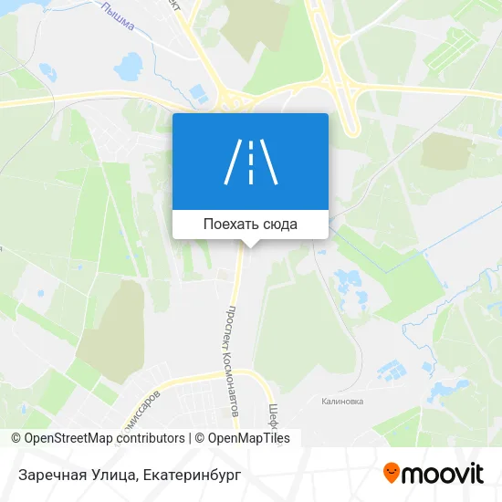 Карта Заречная Улица
