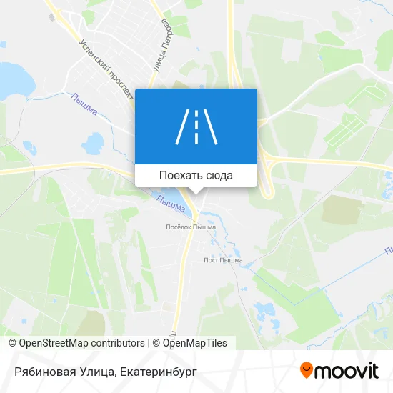 Карта Рябиновая Улица