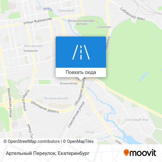 Карта Артельный Переулок