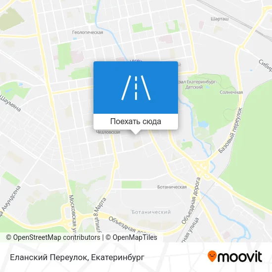 Карта Еланский Переулок
