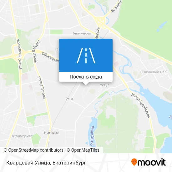 Карта Кварцевая Улица