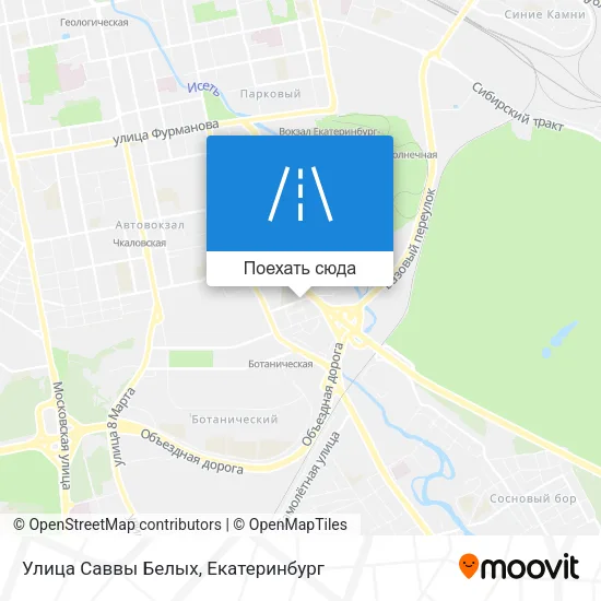 Карта Улица Саввы Белых