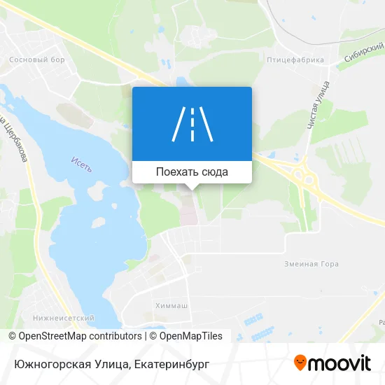 Карта Южногорская Улица