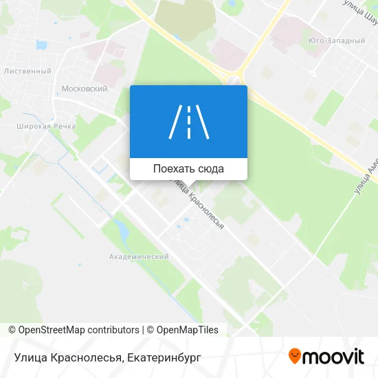 Карта Улица Краснолесья