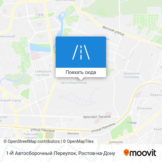 Карта 1-Й Автосборочный Переулок