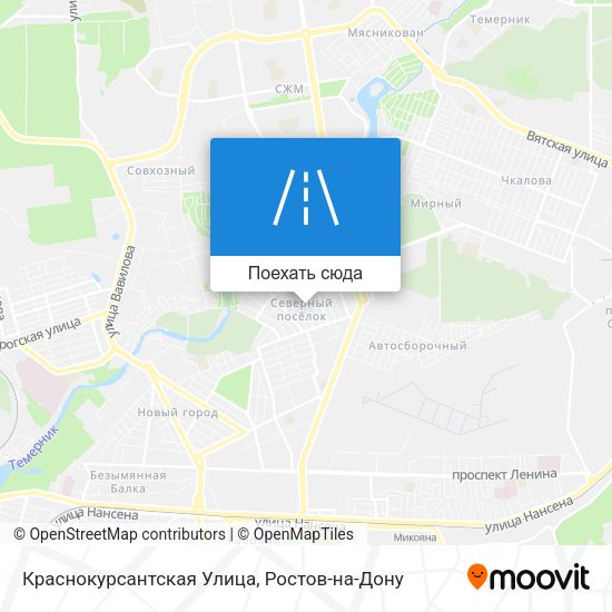 Карта Краснокурсантская Улица