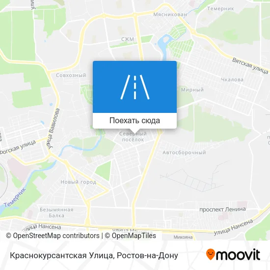 Карта Краснокурсантская Улица