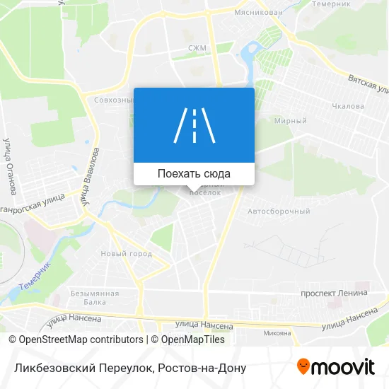 Карта Ликбезовский Переулок