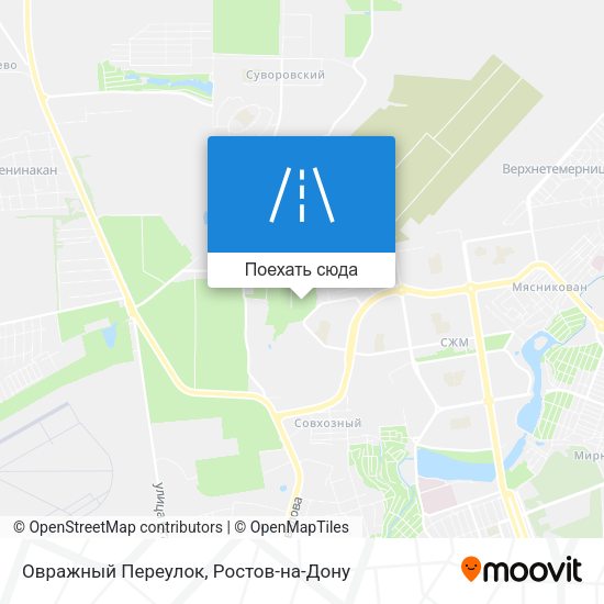 Карта Овражный Переулок