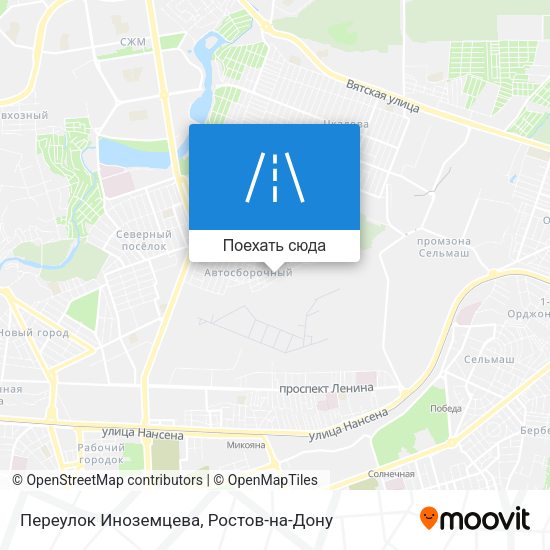 Карта Переулок Иноземцева