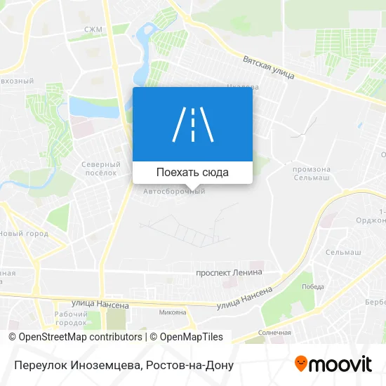 Карта Переулок Иноземцева