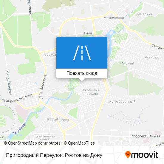 Карта Пригородный Переулок