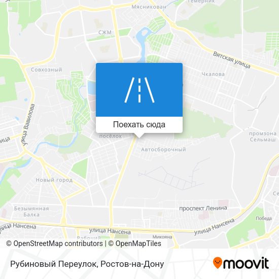 Карта Рубиновый Переулок