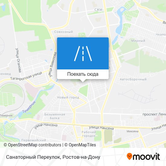 Карта Санаторный Переулок