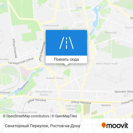 Карта Санаторный Переулок