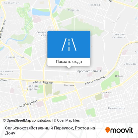 Карта Сельскохозяйственный Переулок
