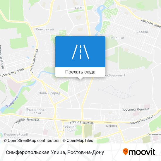 Карта Симферопольская Улица