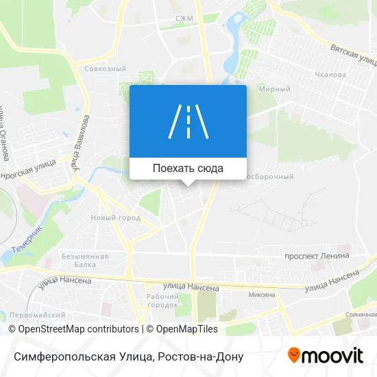 Карта Симферопольская Улица