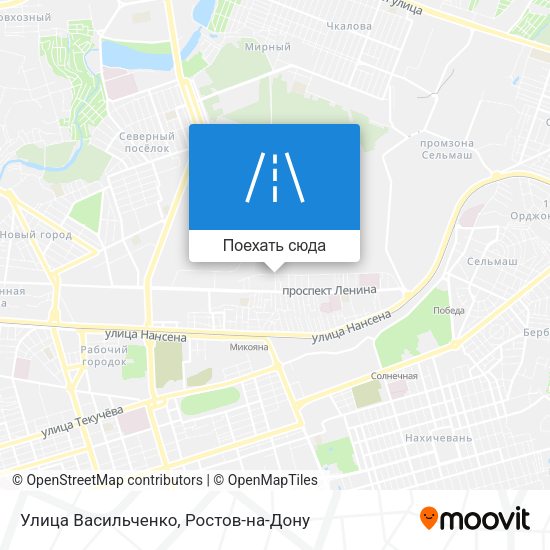 Карта Улица Васильченко