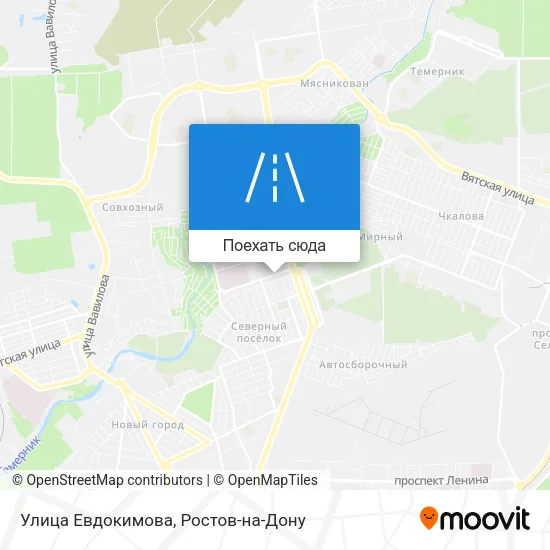 Карта Улица Евдокимова