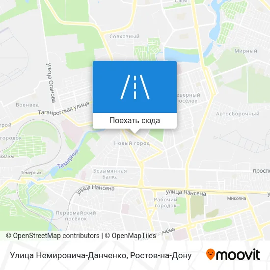 Карта Улица Немировича-Данченко
