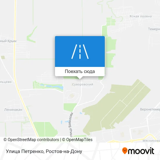 Карта Улица Петренко