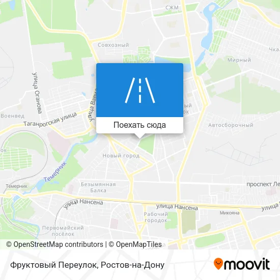 Карта Фруктовый Переулок