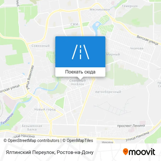 Карта Ялтинский Переулок