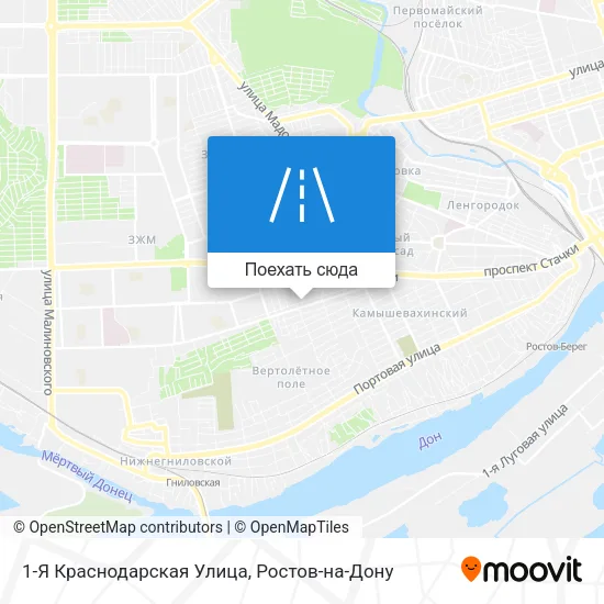 Карта 1-Я Краснодарская Улица