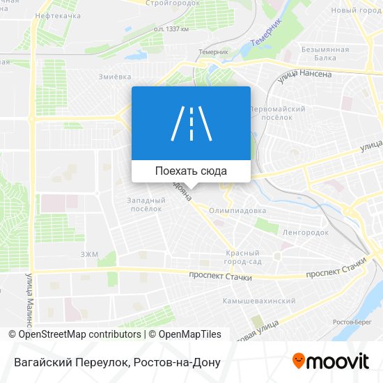 Карта Вагайский Переулок