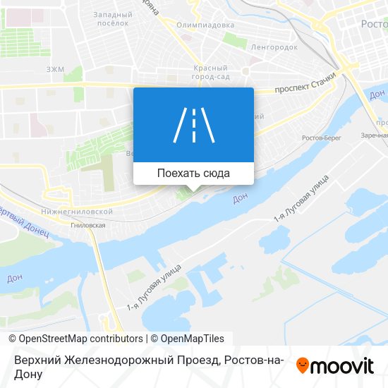 Карта Верхний Железнодорожный Проезд
