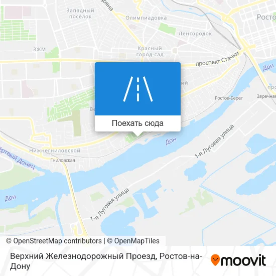 Карта Верхний Железнодорожный Проезд