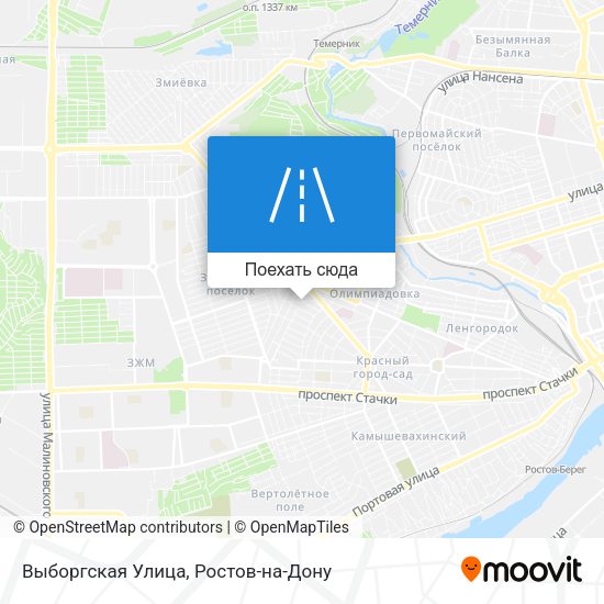 Карта Выборгская Улица